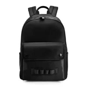 Wholesale color pencils: Waterproof Black School Bags Backpack Medium Size with 2 Inner Pockets