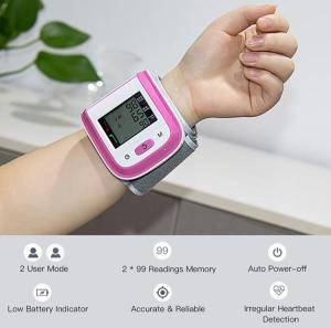 Wholesale blood pressure monitors: Heshun LCD Screen Automatic Digital Wrist Blood Pressure Monitor