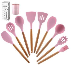 Wholesale spaghetti: Silicone Utensils Cooking Sets(10pcs/Set with Color Box)