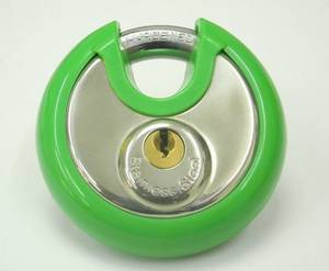 Wholesale roll-up: 304 Stainless Steel Discus Padlock with PVC Cover, Padlock,Lock