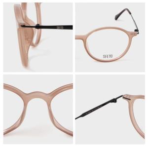 Wholesale Eyeglasses Frames: Daily Luxury Trendy Fashion Ultra-Lightweight T-Metal Material ST001-C4