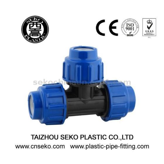 PP Water pip Tee Compression Fittings For irrigation 