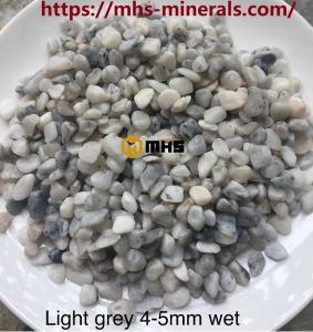Wholesale landscape lightings: Natural Light Grey Tumbled Pebble Stone Small Size for Outdoor Landscape Decoration