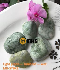 Wholesale garden products: Light Green Tumbled Pebble Stone