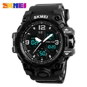 Wholesale army: Athletic Watches Hot Jam Tangan Skmei 1155 Analog-Digital Watch Camouflage Army Pupils Wristwatch