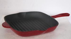 Wholesale frying skillet pan: Cast Iron Enameled Skillet/Enamel Skillet/Enamel Fry Pan/Enamel Griddle
