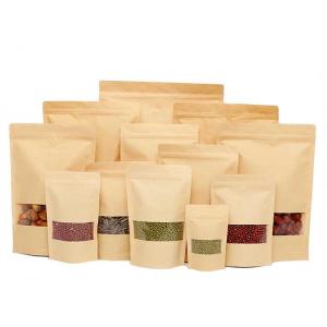 Wholesale valve type bags: Biodegradable Kraft Pouch Tin Tie Coffee Bean Flat Bottom Packaging Food Custom Printed Kraft PA