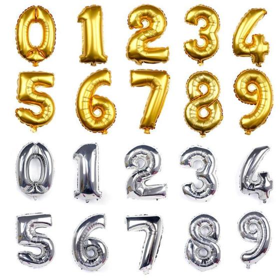 Foil Letters Large Number Balloons 0123456789 Number Helium Ballon for ...