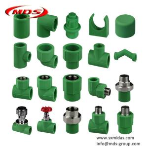 Wholesale plastic pipe fittings: Chinese Factory Plastic Water Pipe Connectors Green Din Standard Ppr Pipe Fittings