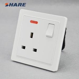 Wholesale switched socket: 13A  15A  32A  Wall Switched Socket with Neon for UK Standard 86*86 From China Factory
