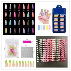 Wholesale manicure tool: Coffin False Nails Press-on Ballerina Manicure Tips Almond Shape Nail Art Tools
