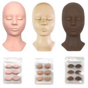 Wholesale false eyelash: Eyelash Extension Practice Training Mannequin with Eyelids