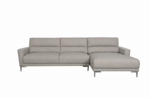 Modern Style L Shaped Fabric Sofa with Metal Leg