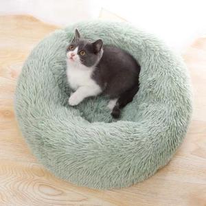 Wholesale compressible blanket: Anti-slip Plush PP Cotton Soft Round PET Bed for Dog Cats
