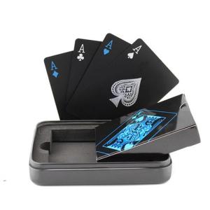Wholesale t pvc edge: Waterproof Black PVC Playing Cards