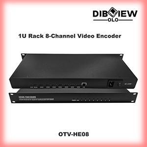 Wholesale hd media player: 1U Rack HEVC H.265 H.264 HDMI Video Stream Encoder for Live HD IPTV 8 Channels SRT RTMPs Facebook