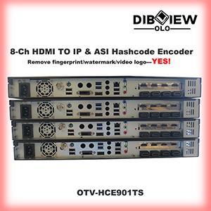 Wholesale data rack: 8 IN1 HDMI To ASI Hashcode Remove Encoder with Audio Code Removing for Live Video Streaming HD IPTV