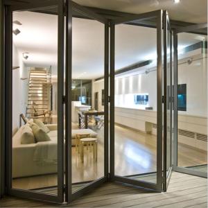 Wholesale Construction & Real Estate: Factory Customized Aluminum Glass Folding Door Aluminum Bi Folding Sliding Patio Doors