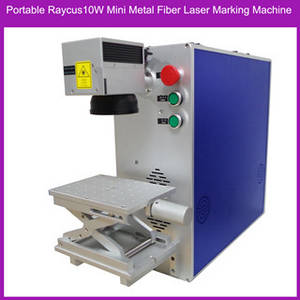 Wholesale 10w fiber laser marking: Raycus 10W Portable Mini Fiber Laser Marking Machine for Metal Materials