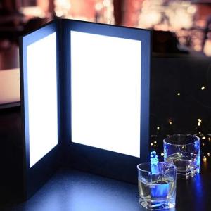 Wholesale restaurant: Book Style LED Backlit Illuminated Menu Holder Check Sign Display Restaurant Bar Nightclub Light Up
