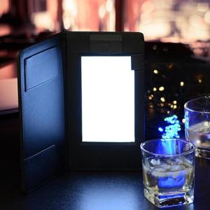 Wholesale advertising lighting box sheet: LED Lighted Check Presenter Rechargeable LED Illuminated Bill Holder Light Up Bill Covers for Bar
