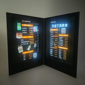 Wholesale slide switch: 2 Pages 4 Views LED Panel Black Lit Menu Cover Illuminated Menu Cover for Restaurant Bar Club