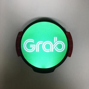Wholesale grab: GRAB Rideshare Sign, LED Light Logo Sticker Decal Glow, Wireless Decal Accessories Removable Sign