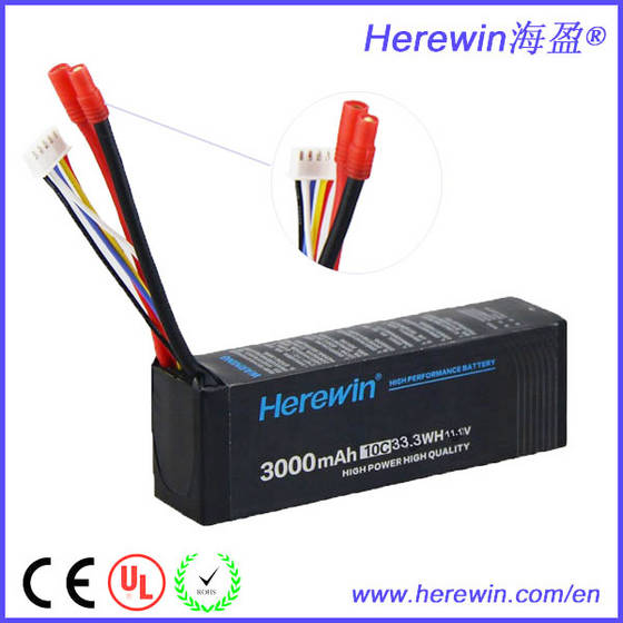 Sell high voltage 3000mah 3S 10C 11.1v litium battery