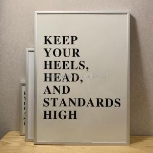 Wholesale poster stands: Wholesale A0 A1 A2 A3 A4 A5 Black Gold Silver Aluminum Metal Poster Picture Photo Frame