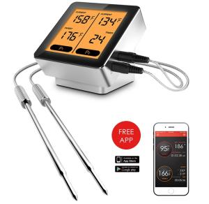 Wholesale app enabled thermometer: Smart Wireless Meat Grill Food Thermometer , App Enabled