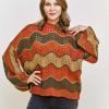 Wholesale loose beads: D-6001 Ladies Knitting Sweater [Latest Style Long Sleeve Round Neck Hollow Out Sweater Pullover]