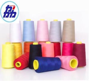 Wholesale overlocking: Wholesale Cheap Price Customized Color High Quality 100% Corespun Polyester Sewing Thread Spun Yarn