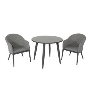 Wholesale outdoor backyard furniture: Nordic Design Aluminum Frame Outdoor Fabric Dining Chairs Garden Patio Dining Set