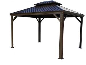 Wholesale mosquito nets: 10*12ft Hardtop Aluminum Gazebo with A Mosquito Net with Sidewalls