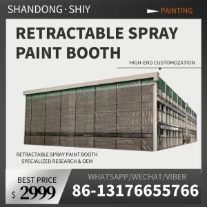 Wholesale painting booth: Open Face Retractable Mobile Telescopic Paint Spray Booth for Large Workpieces