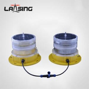 Wholesale aviation power lights: TY32D Red Flashing Low Intensity Double Solar Powered Aviation Light