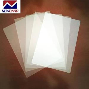 Wholesale transparent pvc sheet: PVC PC Coated Overlay Sheet Transparent Lamination Film for Card Lamination