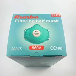 Wholesale pp dust mask: AKF Runbo Brand Face Mask with Valve FFP3 NR Filter Respirator Mask CE1463