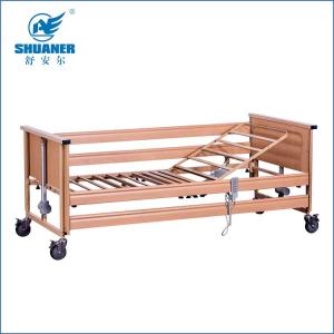 Wholesale electric beds: Five-Function MDF Electric Home Care Bed for Paralysis Patient