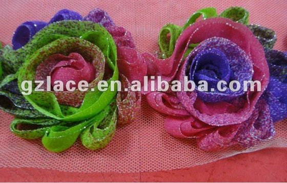 chiffon rosette fabric