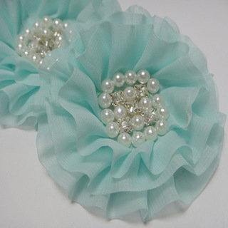 chiffon rosette fabric