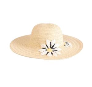 Wholesale flower packaging: Embroidered Paper Braid Floppy Hat