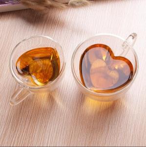 Wholesale double wall glass cup: Double Wall Glass Mug Resistant Tea Beer Mug Milk Lemon Juice Cup Drinkware Lover Coffee Cups