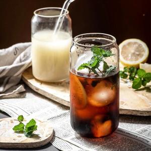 Coke Can Milk Juice Cup Nordic Creative Glass Cold Drink Coke Cup Transparent Drinking Minimalist Gl