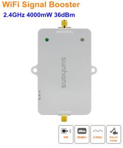 Wholesale wifi repeater: Sunhans SH24Gi4000 Wireless WiFi Signal Booster 4000mW 2.4Ghz 36dBm Repeater Amplifier Dual Chip