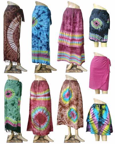 Tie dye wrap outlet around skirt