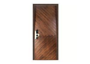 Wholesale metal and wood coffee: Coffee Color Solid Wood Steel High Quality Security Exterior Armored Door