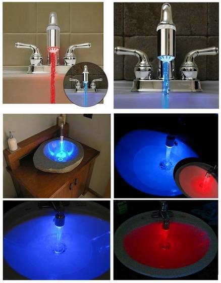 Color Changing LED Faucet Light 