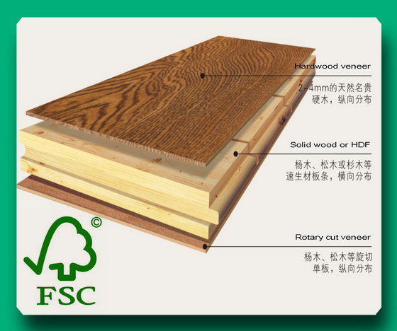 3 Layer 3 Ply Engineered Flooring Fsc Certified Id 5069502