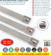 304, 316, 316L Type Stainless Steel Uncoated Self-locking Cable Zip Ties with Ball Lock Mechanism